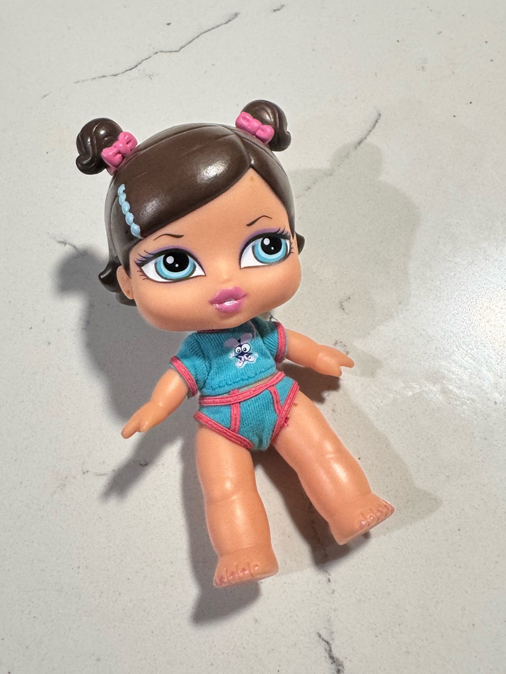 Teal & Pink Baby Doll - Small Fashion Doll
